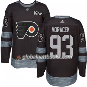 Philadelphia Flyers Hockeydrakt Jakub Voracek 93 1917-2017 100th Anniversary Svart Adidas Authentic - Herre